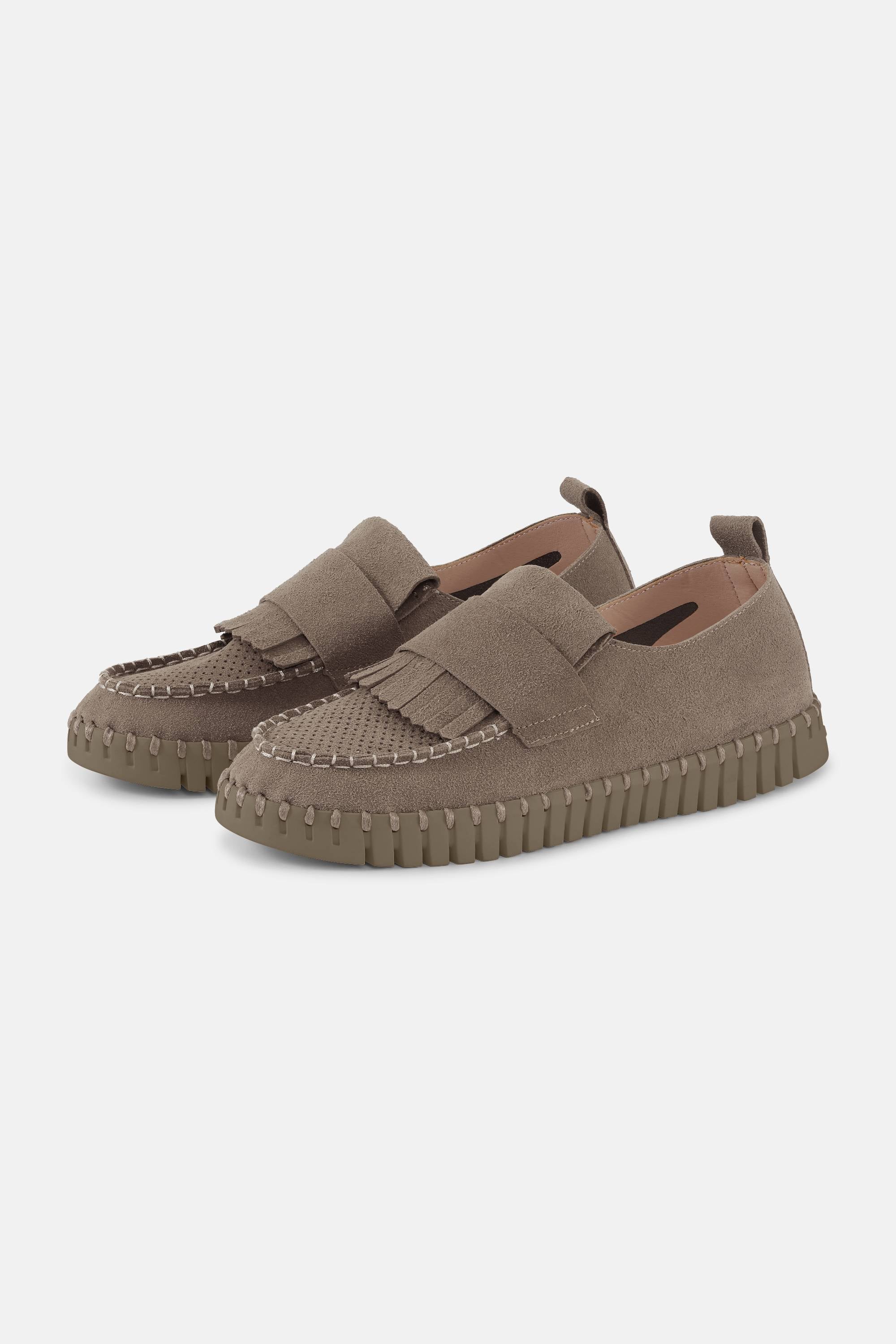 Tulip Fringe Loafer - Falcon Falcon